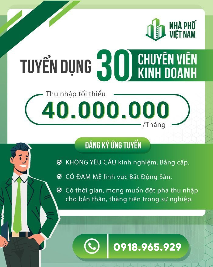 Tuyển dụng nh&acirc;n sự tập đo&agrave;n nh&agrave; phố chi nh&aacute;nh Th&aacute;i B&igrave;nh